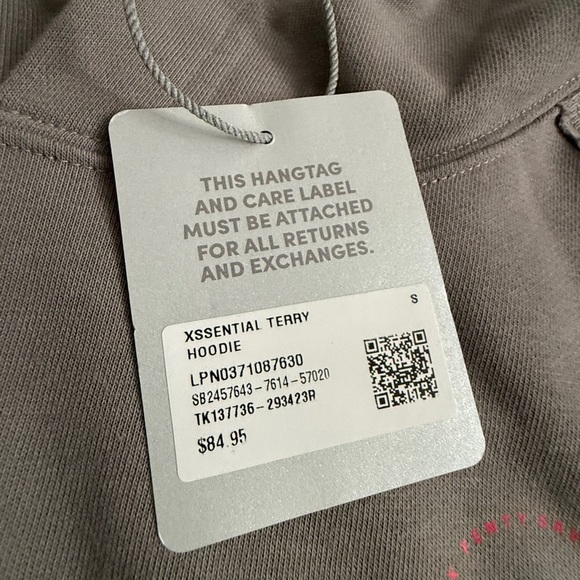 Essential Terry Scope Logo- Savage X Fenty Raglan Hoodie - Small - Picture 3 of 8